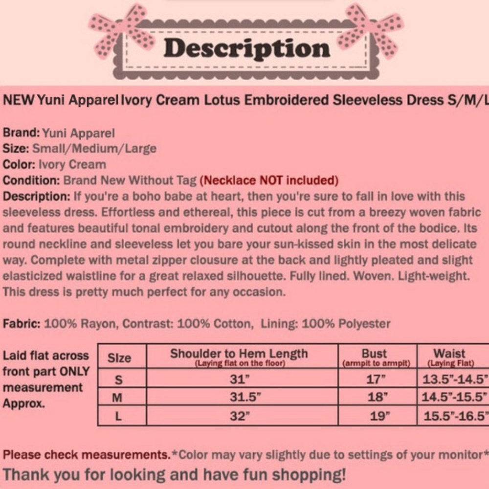 Ivory Cream Lotus Floral Embroidery Babydoll Dress - Picture 8 of 8